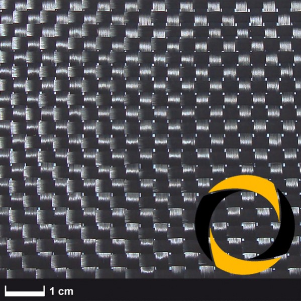 Kohlegewebe 400 g/m² (Leinwand, 12 k) 100 cm